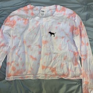 VS Pink, tie dye long sleeve, shirt size small